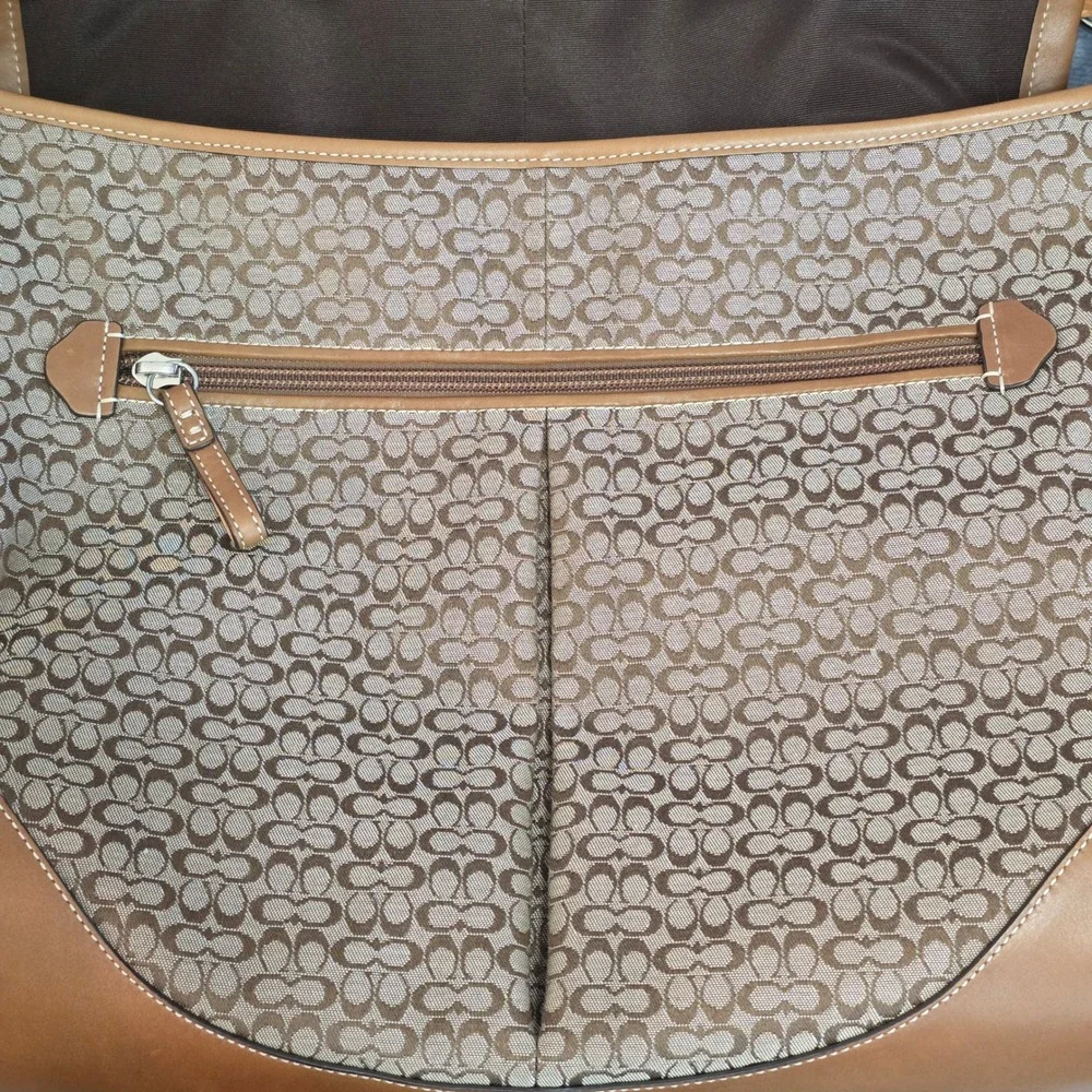 Coach Messenger Bag Womens Large Khaki Ginger Signature Jacquard 05706 Vintage